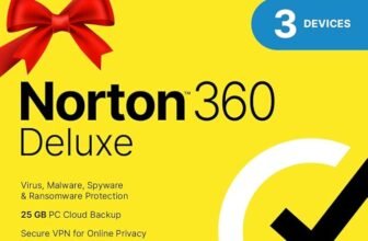Norton 360 Deluxe 2025, Antivirus software for 3 Devices with Auto Renewal – Includes VPN, PC Cloud Backup & Dark Web Monitoring [Download]