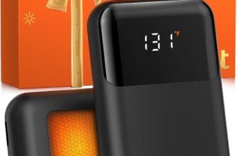 Hand Warmers Rechargeable with Gift Box, Electric Hand Warmer with LED Battery and Temperature Display, 4 Heating Levels Portable Pocket Heater, for Men, Women, Hunting