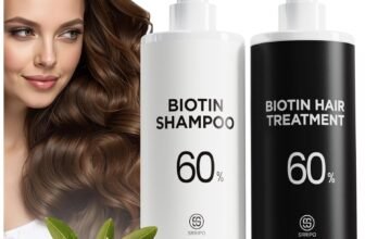 Tripeptide-Infused Hair Growth Biotin Shampoo and Conditioner Set, Onion Anti-Loss Volumizing Moisturizing Treatment for Soft Shine Hair, Rosemary Clarifying Dandruff Shampoo for Women Men, 2 x 16.9oz