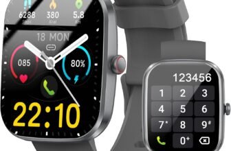 Smart Watch, 1.91″ Smartwatch for Men Women (Answer/Make Call), Fitness Tracker with 100+ Sport Modes, IP68 Waterproof, Heart Rate/Sleep Monitor, Pedometer, Spo2, Activity Tracker for Android iOS