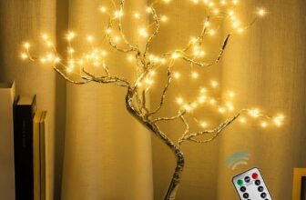 108 LED Sparkly Fairy Tree Lamp, Warm White, Remote Control, USB/Battery, 8 Modes, DIY Bonsai Decor, Festival Decoration Light