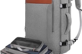 CLUCI Travel Backpack for Women Men,Carry on Backpack Flight Approved with 3 Packing Cubes, Luggage Suitcase Hiking Backpack Water Resistant Rucksack Casual Daypack Traveling Essentials Grey