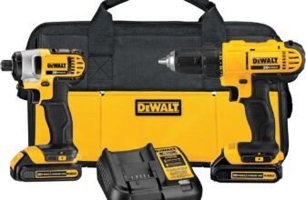 DEWALT 20V MAX Cordless Drill and Impact Driver, Power Tool Combo Kit with 2 Batteries and Charger (DCK240C2)