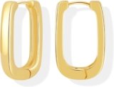 Gold Earrings for Women, 14K Gold Plated Dainty Hoops, Chunky Gold Statement Earrings, Dangle Drop Earrings, Lovely Gold Jewelry for Women, Lightweight, Hypoallergenic, Non Tarnish