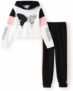 PATPAT Girls Clothes Butterfly Print Long Sleeve Hooded Sweatshirt with Joggers Pants 2 Piece Tracksuit Outfits Set