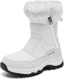 Boys Girls Kids Cute Snow Boots Waterproof Slip Resistant Outdoor Winter Boots Shoes Little Kid/Big Kid