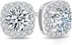 Moissanite Stud Earrings 925 Sterling Silver Lab Created Diamond Earrings for Women Men DOJOJOSA Jewelry Gifts