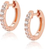 Jewlpire 14K Gold Hoop Earrings with 925 Sterling Silver Post Hypoallergenic Lightweight Small Hoop Earrings for Women 15mm 20mm Huggie Earrings
