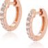 ToHeart 14k Gold Hoop Earrings for Womens Rectangle Hoop Earrings Gold Plated Small Hoops