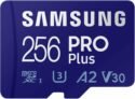SAMSUNG PRO Plus microSD Memory Card + Adapter, 256GB microSDXC, Up to 180 MB/s, Full HD & 4K UHD, UHS I, C10, U3, V30, A2, for Android Smartphones, Tablets, GoPRO, and DJI Drone (MB MD256SA/AM)