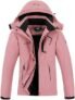 MOERDENG Women’s Waterproof Ski Jacket Warm Winter Snow Coat Mountain Windbreaker Hooded Raincoat Jacket
