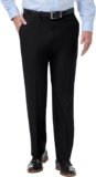Haggar Men’s Premium Comfort Classic Fit Flat Front Hidden Comfort Waistband Pant (Regular and Big & Tall Sizes)