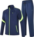 MoFiz Men’s Tracksuits Set Long Sleeve Causal Full Zip Running Sports Sweatsuit For Men 2 Piece Outfits