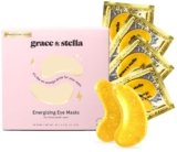 grace & stella Under Eye Mask (Gold, 48 Pairs) Eye Patch, Under Eye Patches for Dark Circles and Puffiness Undereye Bags, Wrinkles – Gel Under Eye Patches – Small Gifts – Vegan Cruelty-Free Self Care