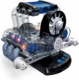 Playz Flat 6 Model Engine Building Kit – 320+ Pieces Revved-Up Internal V8 Style Combustion to Build Your Own Mini Engine That Works – DIY STEM Project & Gift for Kids, Teens, & Hobby Kit for Adults