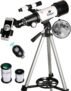 Gskyer Telescope, 70mm Aperture 400mm AZ Mount Astronomical Refracting Telescope for Kids Beginners – Travel Telescope with Carry Bag, Phone Adapter and Wireless Remote.