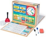 Melissa & Doug School Time! Classroom Play Set Game – Be Teacher or Student – FSC Certified