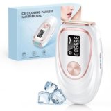 LYSMOSKI Laser Hair Removal for Women and Men, Ice-Cooling IPL Hair Removal Device for Armpits Legs Arms Face Bikini Line, Nearly Painless, Effective & Long-Lasting Hair Removal from Home, White