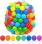Playz Soft Plastic Mini Ball Pit Balls 50 Count – w/ 8 Vibrant Colors – Crush Proof, No Sharp Edges, Non Toxic, Phthalate & BPA Free for Baby Toddler Ball Pit, Play Tents & Tunnels Indoor & Outdoor