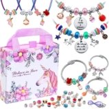 COO&KOO Girls Charm Bracelet Making Kit: A Unicorn Girls Toy Gifts for Ages 6 7 8 9 10 Jewelry Making Kit Girls 8-12 Perfect Crafts for Girls That Imagination Self-Expression and Inspires Creativity