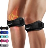 CAMBIVO 2 Pack Knee Braces for Knee Pain, Patella Knee Support Strap, Adjustable Patellar Tendon Stabilizer Band for Jumpers Knee, Tendonitis, Basketball, Running, Hiking, Volleyball, Tennis, Squats