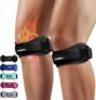 CAMBIVO 2 Pack Knee Braces for Knee Pain, Patella Knee Support Strap, Adjustable Patellar Tendon Stabilizer Band for Jumpers Knee, Tendonitis, Basketball, Running, Hiking, Volleyball, Tennis, Squats