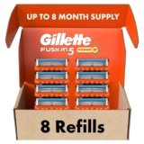 Gillette Fusion5 Power Razor Blade Refills, 8 Count, Lubrastrip for a More Comfortable Shave for Men