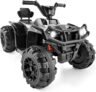 Best Choice Products 12V Kids Ride-On Electric ATV, 4-Wheeler Quad Car Toy w/Bluetooth Audio, 2.4mph Max Speed, Treaded Tires, LED Headlights, Radio – Black