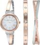 Anne Klein Women’s Premium Crystal Accented Bangle Watch Set, AK/2245