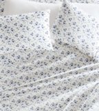 Queen Sheet Set 4 Piece – Ultra Comfortable & Breathable Cooling Queen Bed Sheets – Deep Pocket & Wrinkle-Free Sheets Fits 16″ Mattress – Extra Soft & Oeko-TEX Certified – Blossoms Light Blue